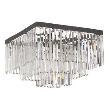 Kwadratowy plafon kryształowy CGHEREFALL50SQUARE stal