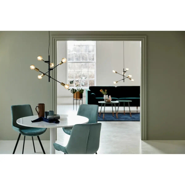 Wisząca lampa nad stół JOSEFINE 48933003 do salonu czarny mosiądz