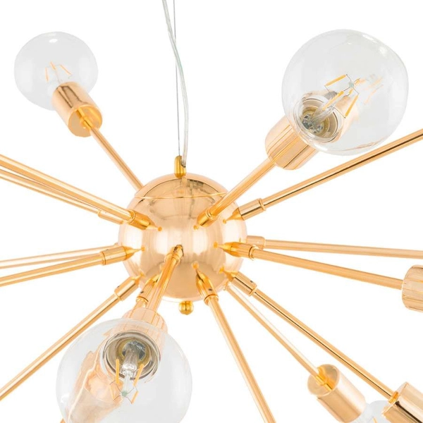 Żyrandol LAMPA wisząca THEO AD20000-18 Italux industrialna OPRAWA metalowa ZWIS gwiazda loft explosion molekuły złote