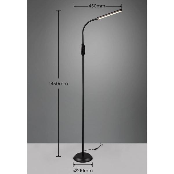 Pokojowa lampa podłogowa Toro R47641102 LED 5W 3000-5000K czarna