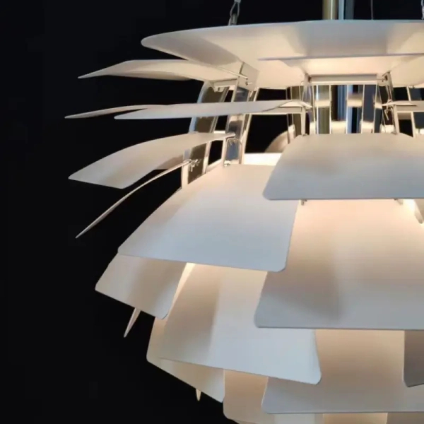 Lampa wisząca szyszka Prospettiva ABR-LW-PRO-70-B do salonu biała