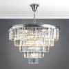 Kryształowa lampa wisząca Eulalia EUL1250 glamour kryształki chrom