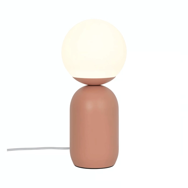 Szklana lampa stołowa do salonu NOTTI 2011035059 kulista pomarańczowy