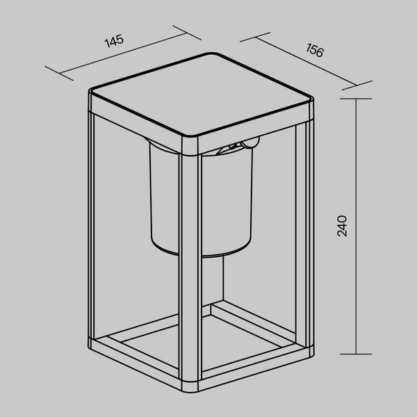 Kinkiet ścienny Shatter OSL457WL-L2GF3K IP54 LED 2W 3000K lampion grafitowa