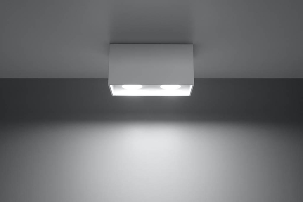 Plafon LAMPA sufitowa SL.0380 natynkowa OPRAWA prostokątna downlight biała