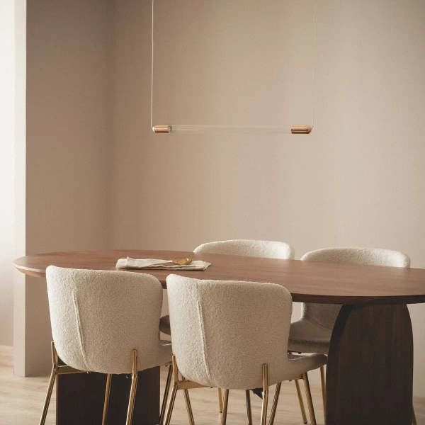 Lampa wisząca szklana Jacob ABR-LWLJ-3W-3000K LED 2,5W 3000K złota biała