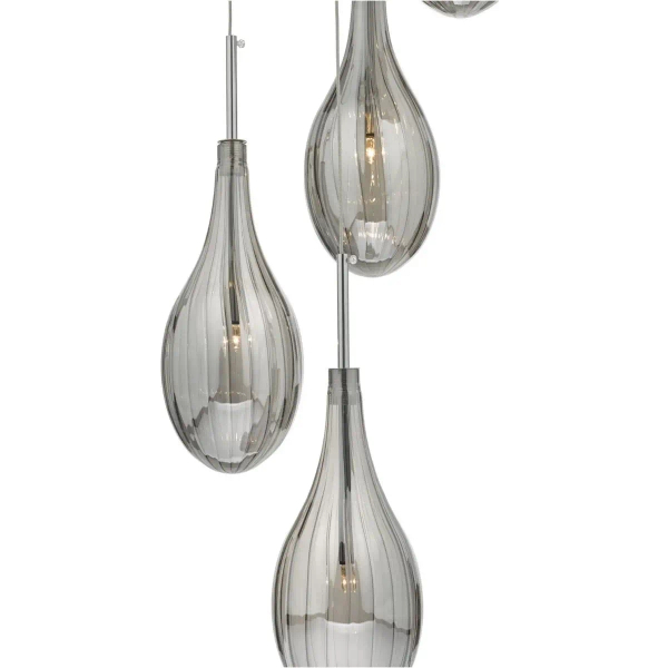 Wisząca lampa kaskadowa Seta SET6410 do salonu krople chrom