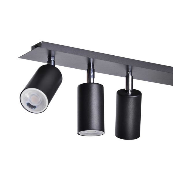 Wisząca lampa sypialniana Albio K-4138 Kaja ze szklany kulami ruchoma czarna