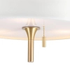 Lampa wisząca okrągła Artdeco ST-MP8872 WHITE Step z włącznikiem biała złota