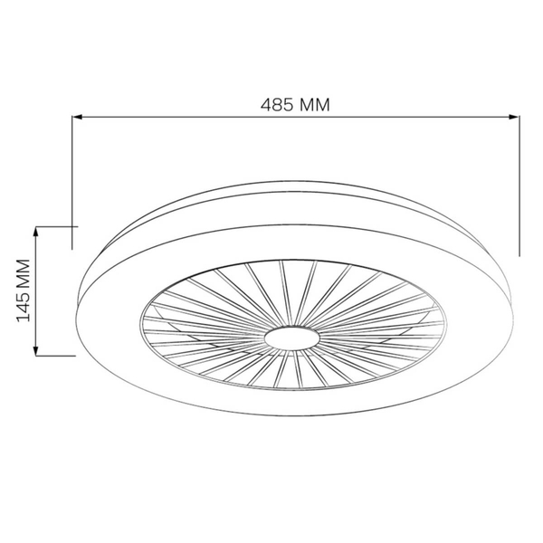 Wentylator sufitowy z pilotem KENYA 325808 LED 48W 3000-6500K czarny