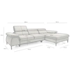 Sofa narożna regulowana EDIE 5900168831285 M z funkcją spania