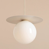 Zwisająca lampa nad stół LOOP 1125G9_L Aldex kulista kremowa
