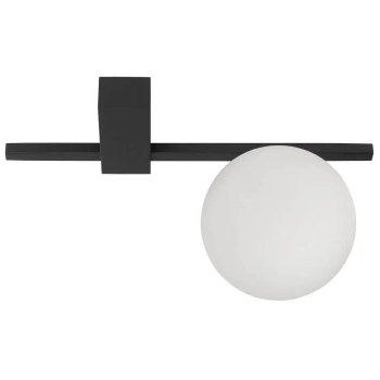 Nasufitowa lampa Pik 10299 loftowa kula czarna biała