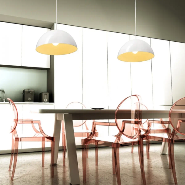 LAMPA wisząca MONROE R11707 Redlux metalowa OPRAWA zwis kopuła biała