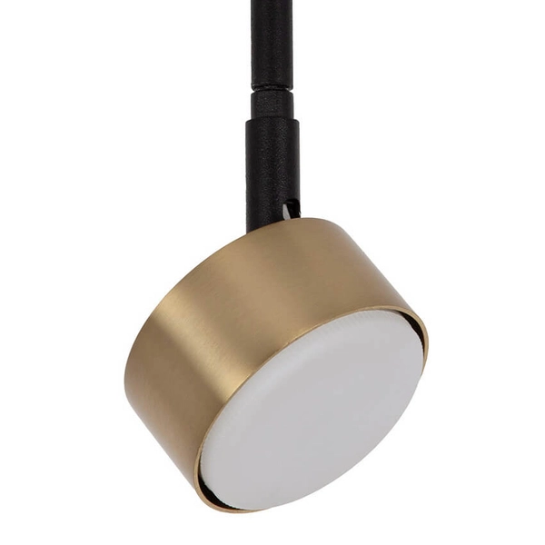 Lampa obrotowa nasufitowa Nemo 41085 do kuchni krążek czarna złota
