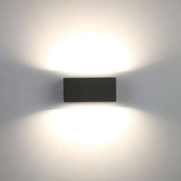 Kinkiet LAMPA ścienna GEMINI 5189113118 Lutec prostokątna OPRAWA metalowa LED 10W 3000K ogrodowa IP54 szara
