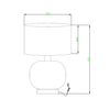 Nocna lampa stojąca Tamiza LP-1515/1T small czarna złota