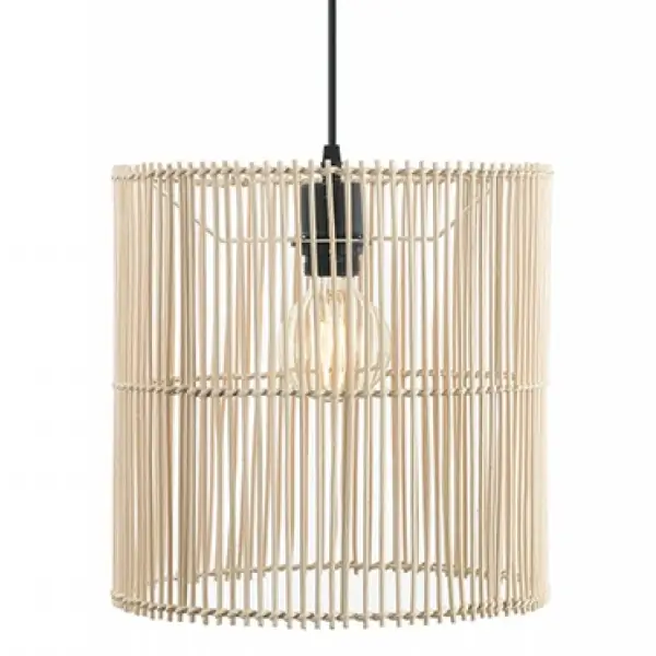 Rattanowy nocny żyrandol 20234 do sypialni nad stolik brązowy