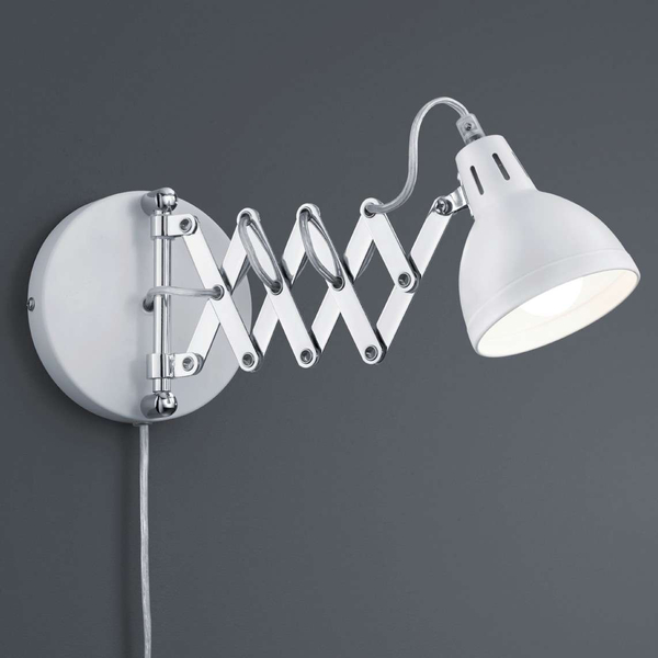 Regulowana LAMPA ścienna SCISSOR R20321031 RL Light loftowy kinkiet nożycowy harmonijka biała