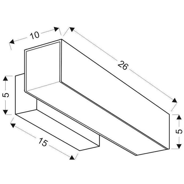 Ścienna lampa LANDER 21-25814 metalowa LED 10W 4000K prostokątny biały