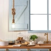Salonowa lampa zwis Boho ABR-LW3-BH-E27 Abruzzo lina brązowa