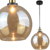 Loftowa LAMPA wisząca IRWIN 316202 Polux szklana OPRAWA skandynawski ZWIS kula bursztynowa