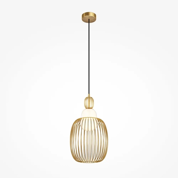 Metalowa lampa wisząca Levitation MOD376PL-01G1 do salonu mosiądz