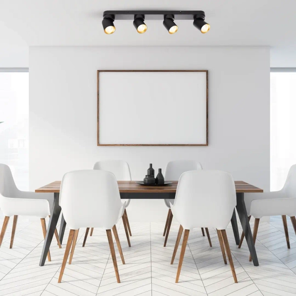 Loftowa sufitowa regulowana lampa ANDY ML9939 do salonu czarno złoty