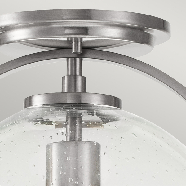 Kulista lampa sufitowa QN-SOMERSET-F-C-BN szklana nikiel