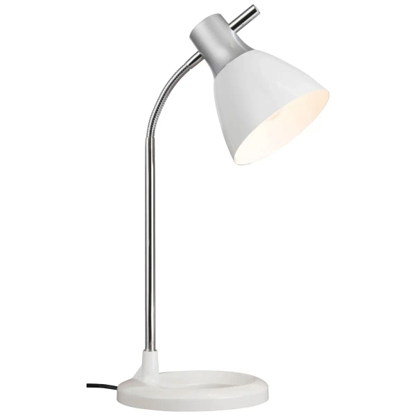 Gabinetowa lampa na biurko Jan 92762/05 regulowana srebrna biała