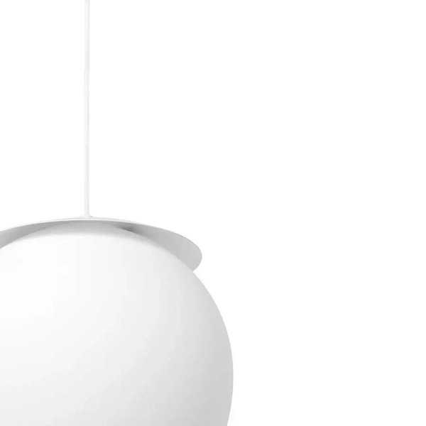 Szklana lampa wisząca KUUL KLE111P0 biała kula 1xE27 do salonu