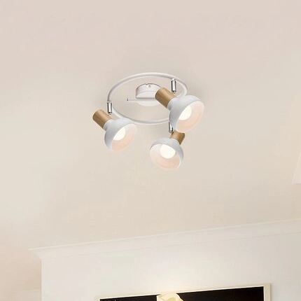 LAMPA sufitowa HOLLY 5946 Rabalux regulowana OPRAWA reflektorki skandynawskie drewno buk białe