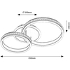 Glamour lampa sufitowa Avalon pierścienie LED 50W 4000K aluminium