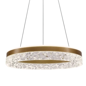 Nowoczesna lampa wisząca Frozi 31-35554 LED 32W 3000K pierścień złoty