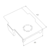 Końcowa zaślepka do szyn wpuszczanych Magnetic MA0027 Maxlight biała