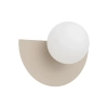 Ścienna lampa kulista SATURN biała beżowa do jadalni kula ball 1xG9 szklana półokrąg 12603