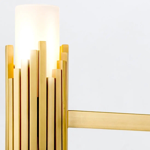 Wisząca lampa do salonu Marvele MARVELE6-AB-OPAL tubki mosiądz