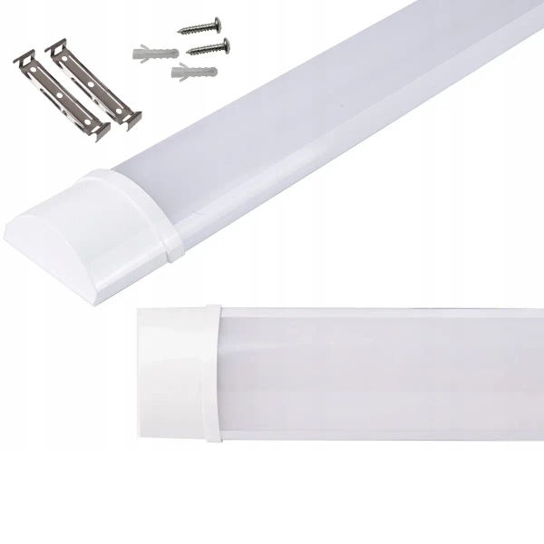Natynkowa lampa do garażu 30cm 9W 4000-4500K świetlówka biała podłużna listwa SLP2894