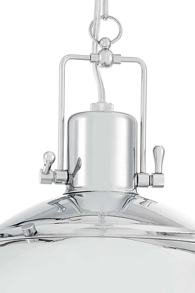Industrialna LAMPA wisząca NAUTILIUS L 10263103 Kaspa okrągła OPRAWA metalowy ZWIS na łańcuchu chrom