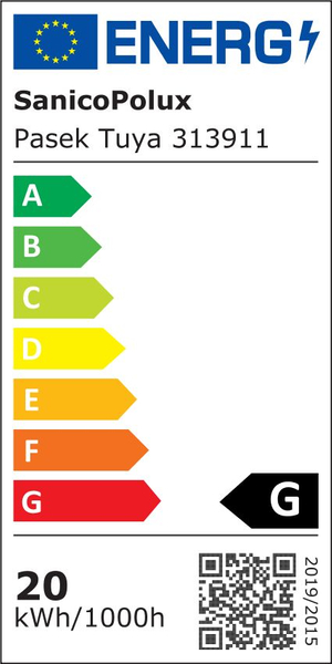 Taśma LED Wi-Fi RGB 20W 313911 Polux 1700lm z funkcją muzyczną biała