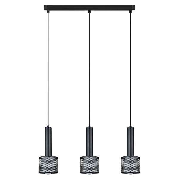 Wisząca lampa potrójna Amo LP-0702/3L BK do salonu metalowa czarna