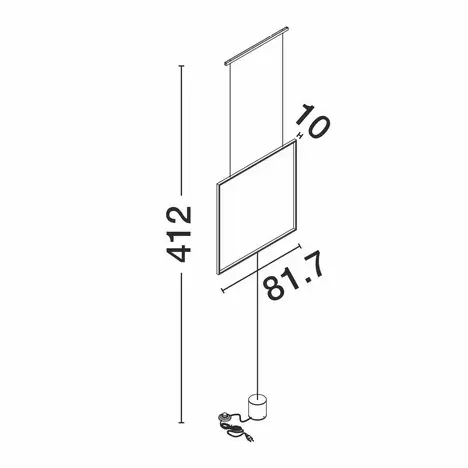 Geometryczna lampa wisząca ROVILLA LE45487 LED 32W 3000K czarna