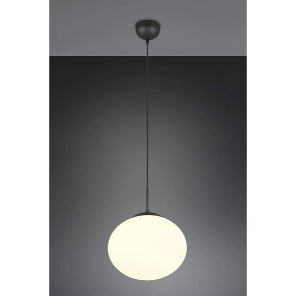 Wisząca lampa nad stół FOMENTO 363100132 Trio kula metalowa czarny biały