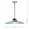 Szklana lampa wisząca Hemisphere HEM8650 Dar Lighting kapelusz chrom