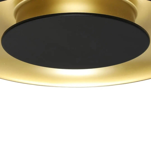 Ledowa lampa nasufitowa Piattino ML1812 LED 30W 3000-6000K czarny złoty