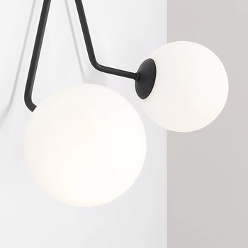 Ścienna lampa czarna Holm 1082D1 Aldex szklane kule lampa do jadalni