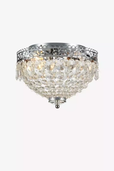 Sufitowa lampa sypialniana Joline kryształowy plafon chrom