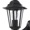 Ogrodowa lampa na ścianę VELENCE 8204 szklana IP43 czarna przezroczysta