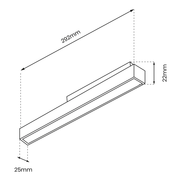 Magnetyczna listwa sufitowa Magnetic Track ML8928 LED 14W 3000K czarny