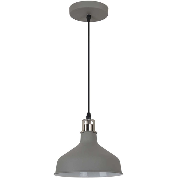 Industrialna LAMPA wisząca HOOPER MD-HN8049M-GR+S.NICK Italux metalowa OPRAWA zwis loft szary